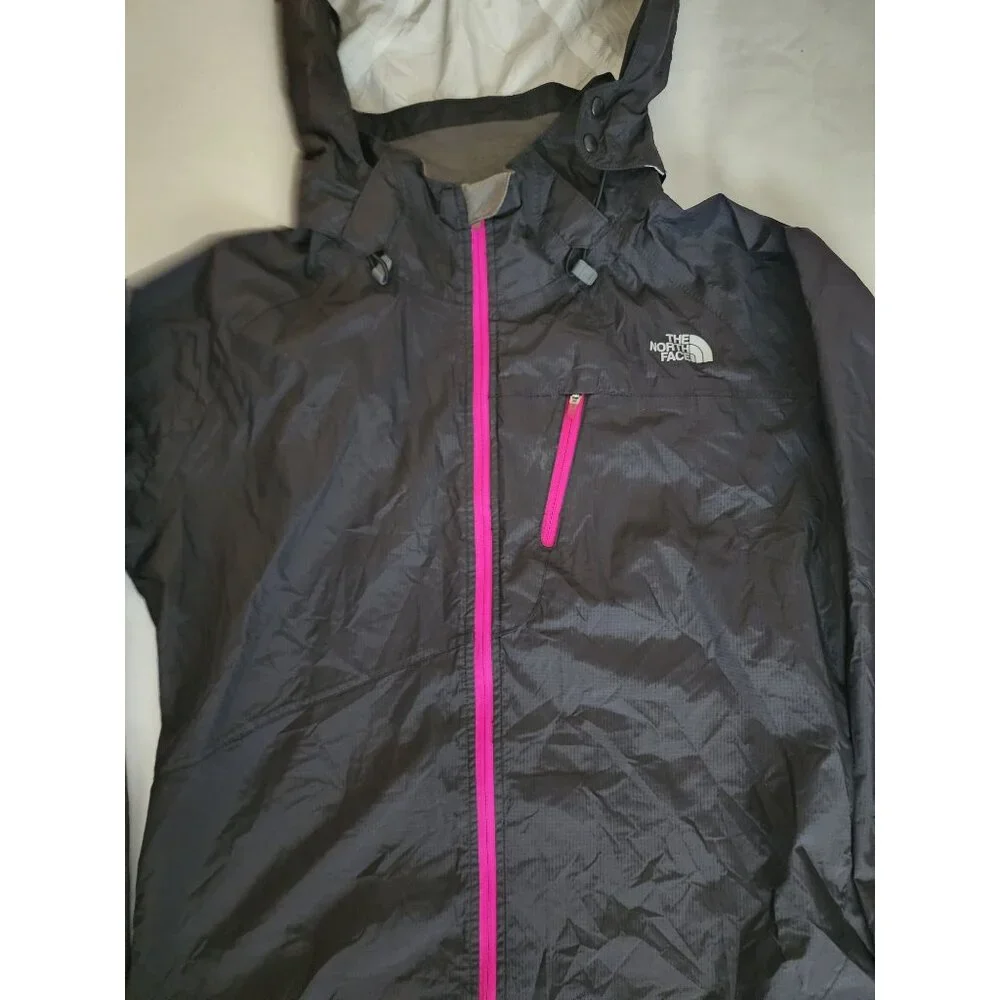 The North Face Women's Hooded Windbreaker Jacket Black/Pink Size S/P - Picture 6 of 12